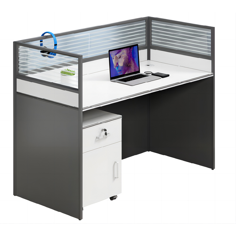 荣美盛直行屏风卡位 单人位 含柜（黑+白）张 1240*620*1050